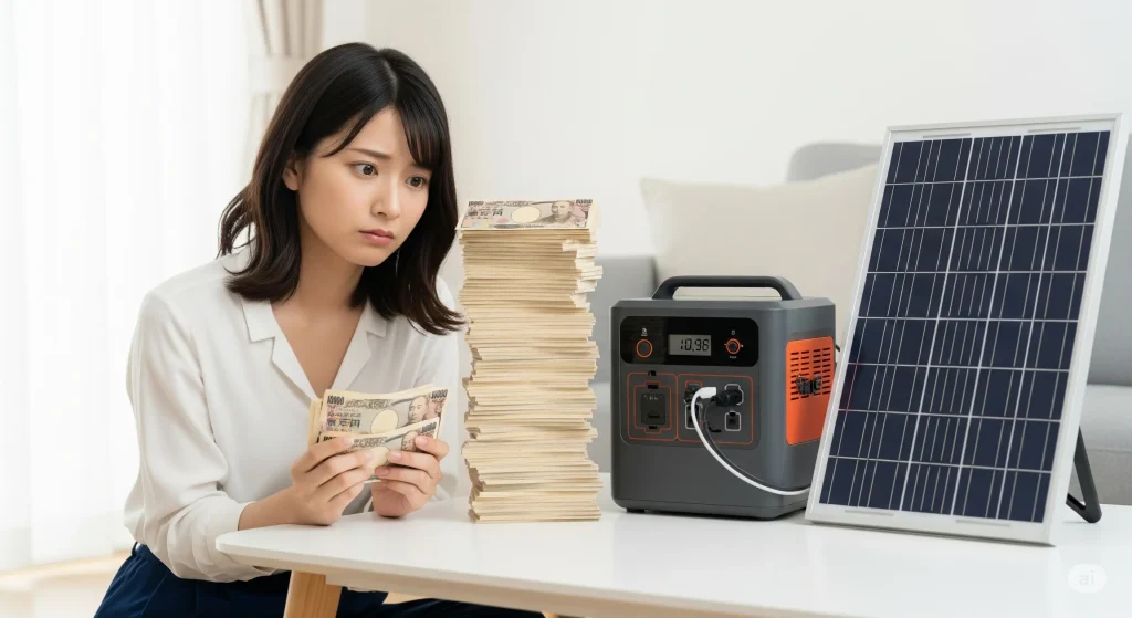 ポータブル電源とソーラーパネルで元が取れる?元が取れないと言われる2つの理由