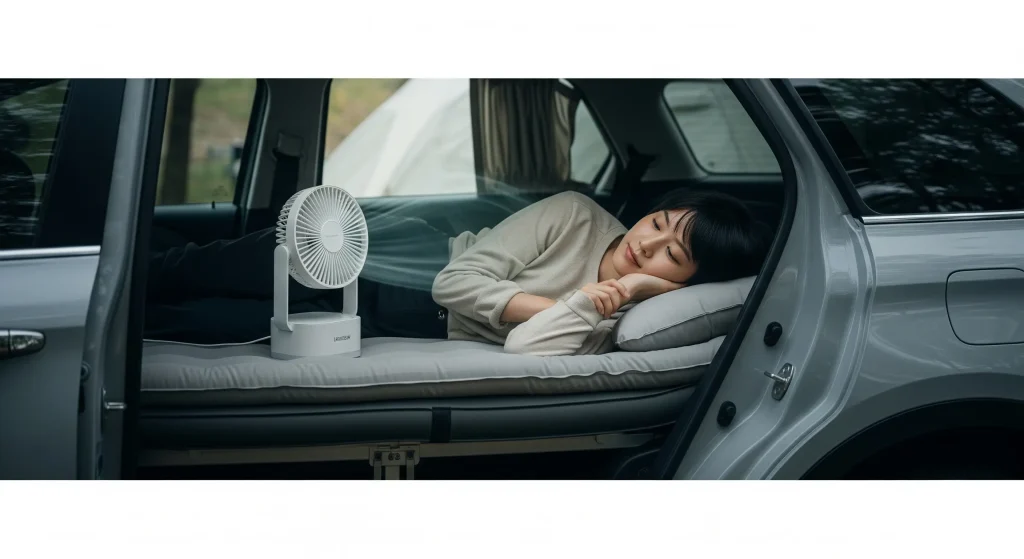車中泊の暑さ対策 サーキュレーターは静音性とコードレスが鍵